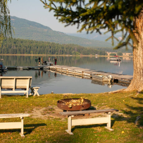 Visitors enjoying recreational fishing at the marina